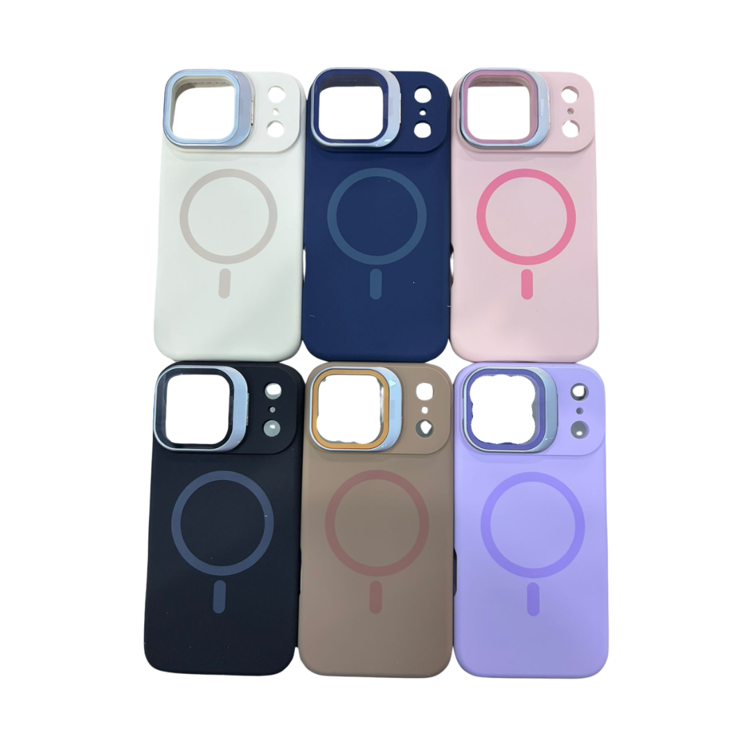 FUNDA SILICONA MAGSAFE Y PARANTE PARA IPHONE