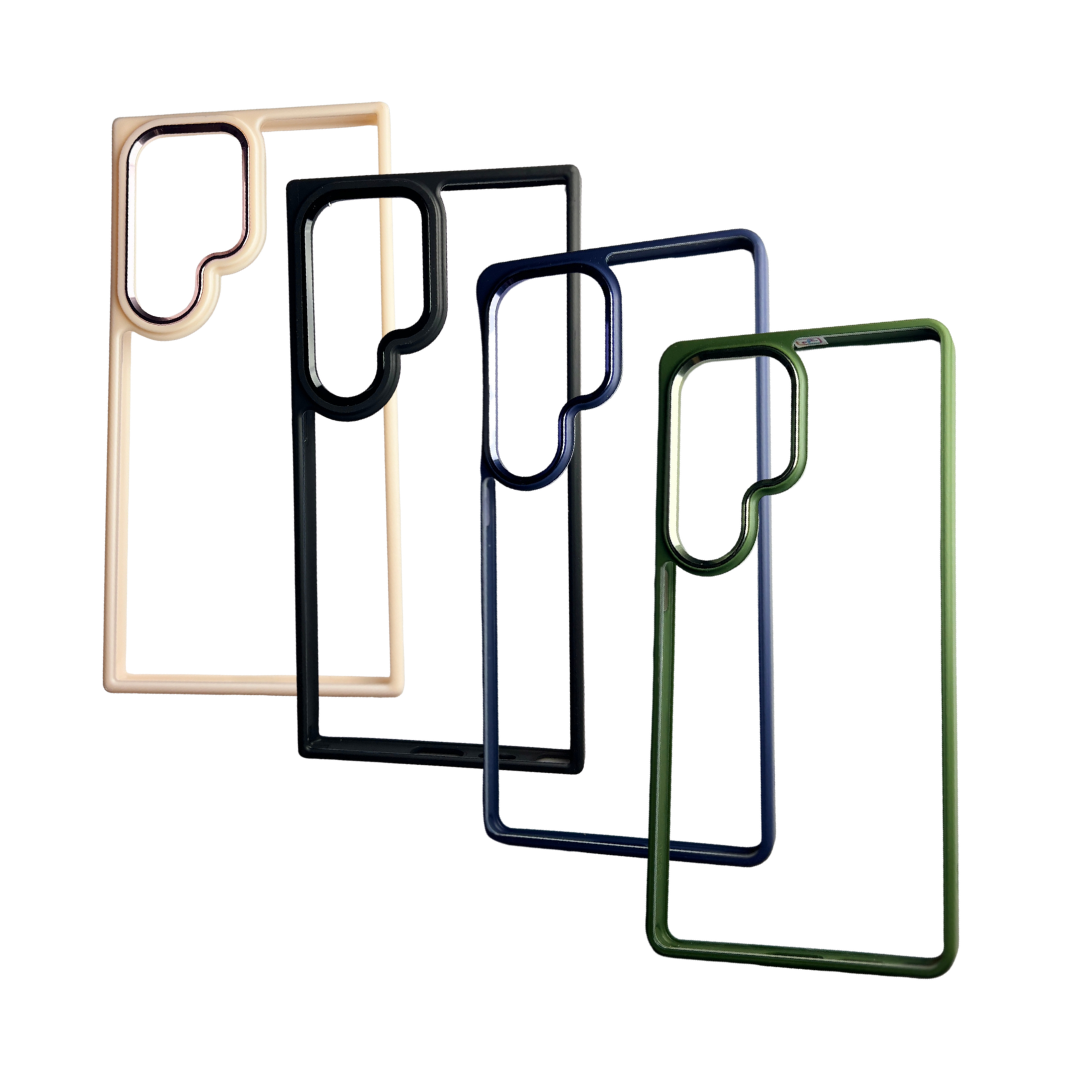 FUNDA CASE CROMADO TRANSPARENTE PARA SAMSUNG