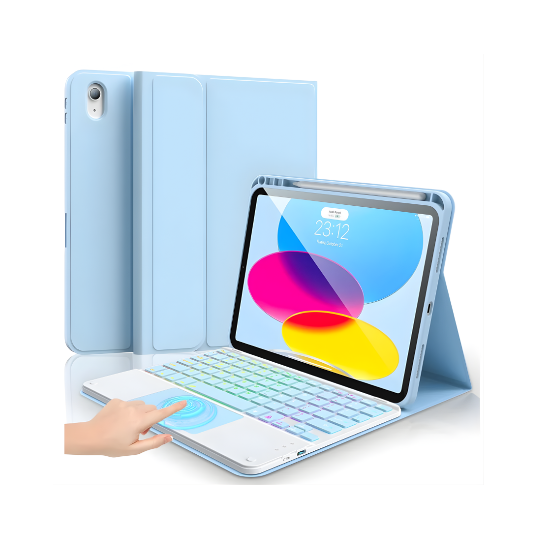 FUNDA SMART COVER CON TECLADO TOUCH PARA IPAD M2 2024 / M3 2025 11